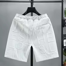 pour hommes; Pantalon Court Taille Élastique